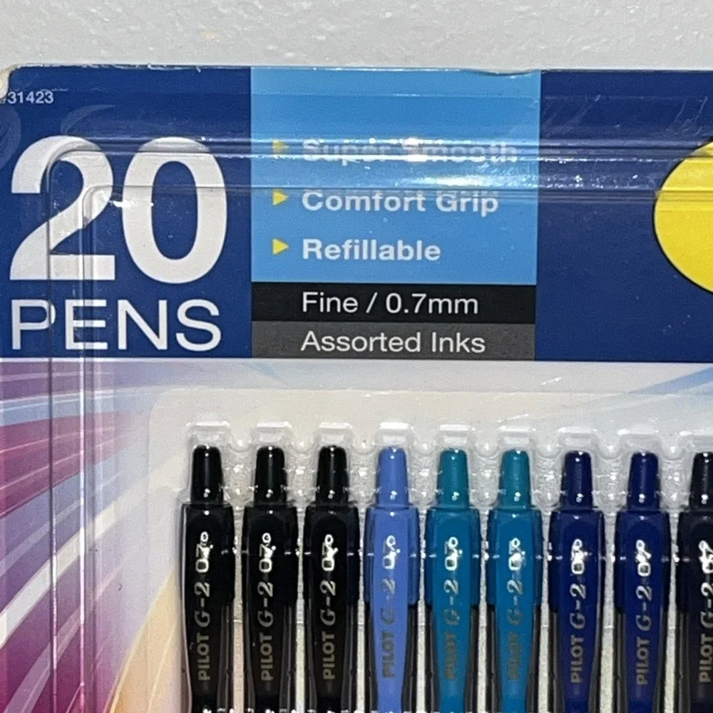 Pilot G2 Retractable Premium Gel Ink Set | 20 Pens | Assorted 0.7mm | G27200